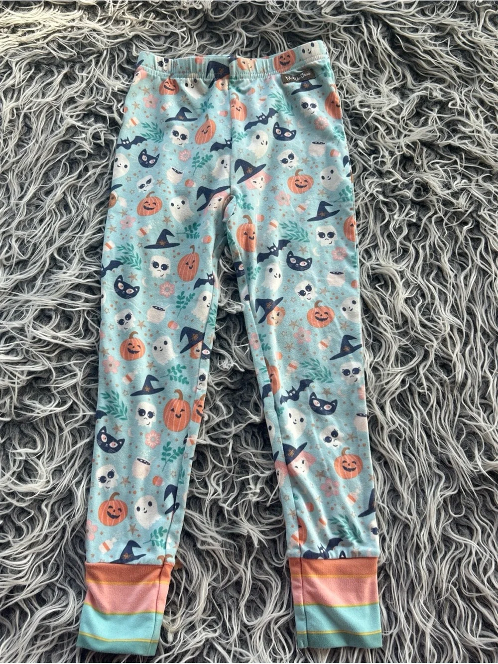 Matilda Jane Girls Halloween Pajamas Pjs Size 6 Pumpkins Bats.